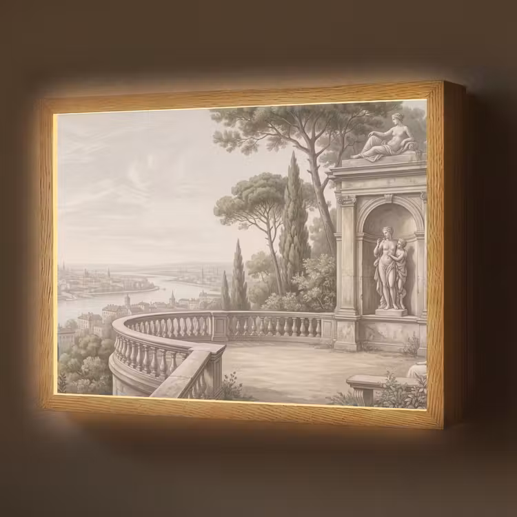 Lightbox - Wandlamp - Terras - Stad - Uitzicht - Rivier — 1