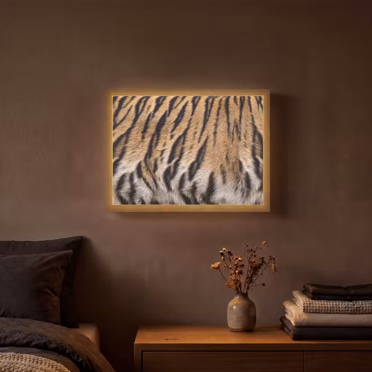 Lightbox - Wandlamp - Tijgervacht - Klassiek - Zwart — 3