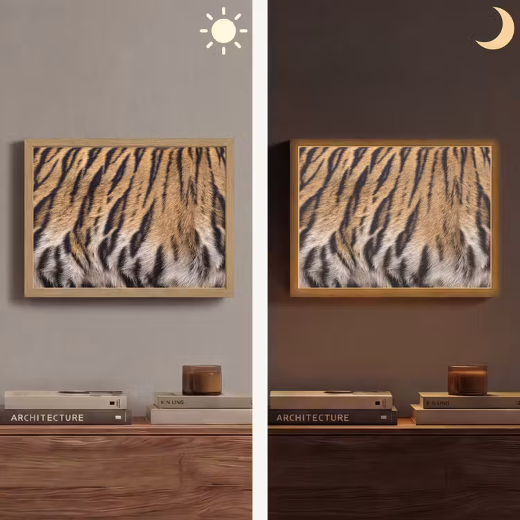 Lightbox - Wandlamp - Tijgervacht - Klassiek - Zwart — 6