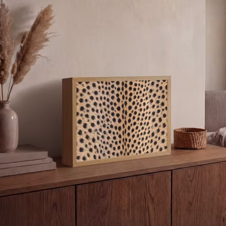 Lightbox - Wandlamp - Vacht - Jachtluipaard - Zwart - Wit — 4