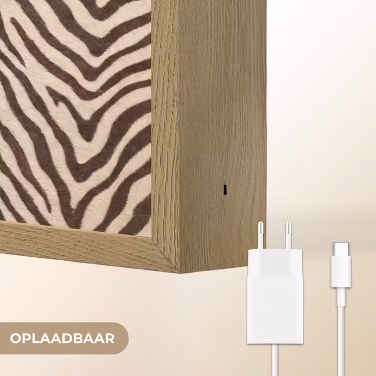 Lightbox - Wandlamp - Zebra - Strepen - Bruin — 7