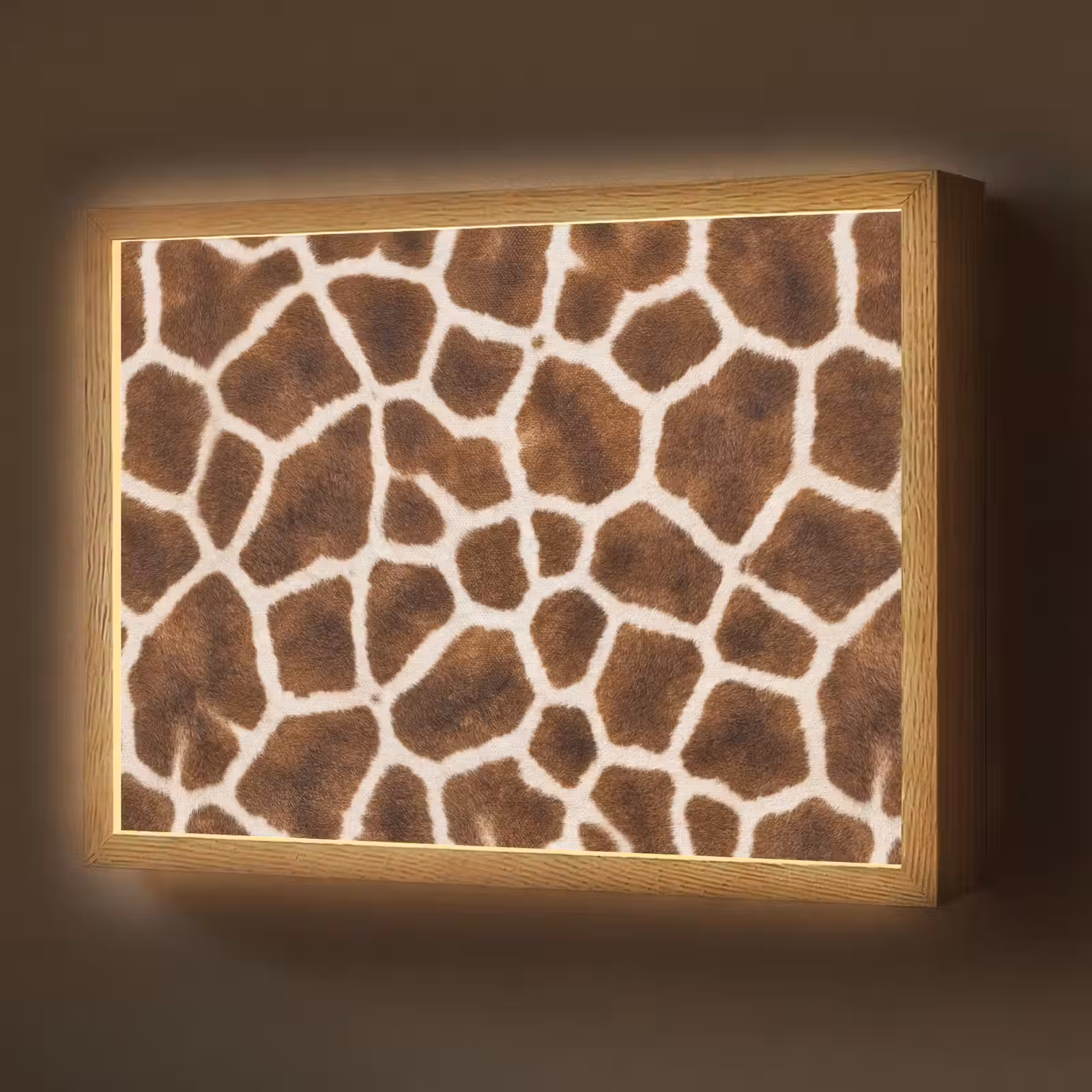 Lightbox - Wandlamp - Giraf - Vacht - Klassiek - Bruin — 1