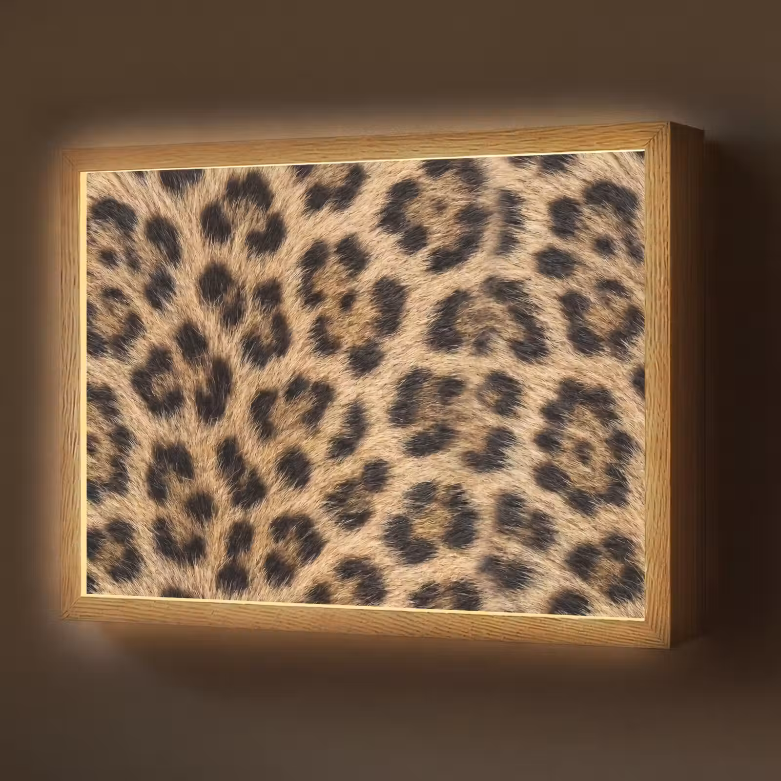 Lightbox - Wandlamp - Luipaard - Vacht - Klassiek - Bruin — 1