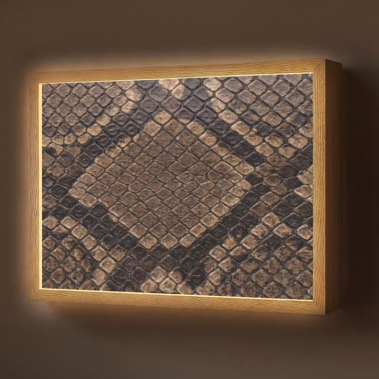 Lightbox - Wandlamp - Python - Schubben - Brons — 1