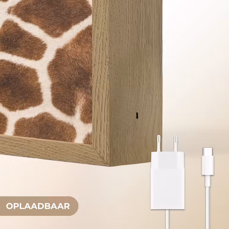 Lightbox - Wandlamp - Giraf - Vacht - Klassiek - Bruin — 7