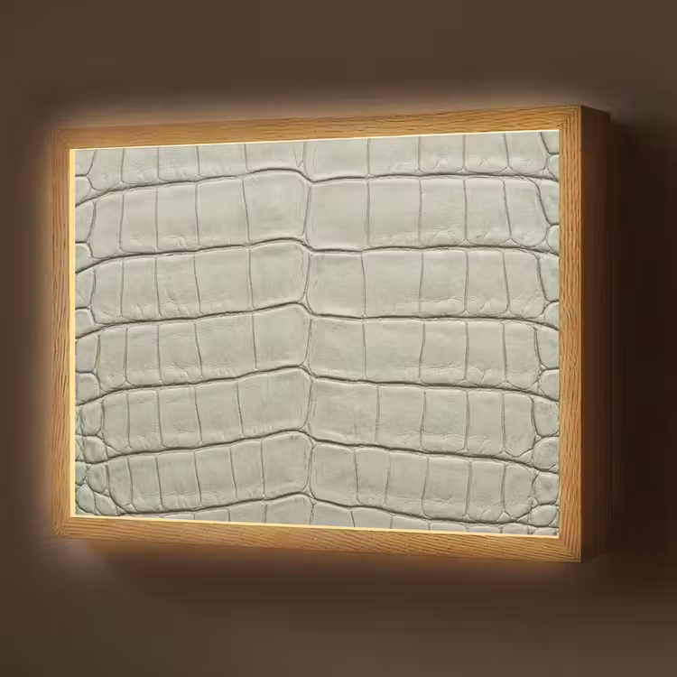 Lightbox - Wandlamp - Krokodillenleer - Schubben - Groen — 1