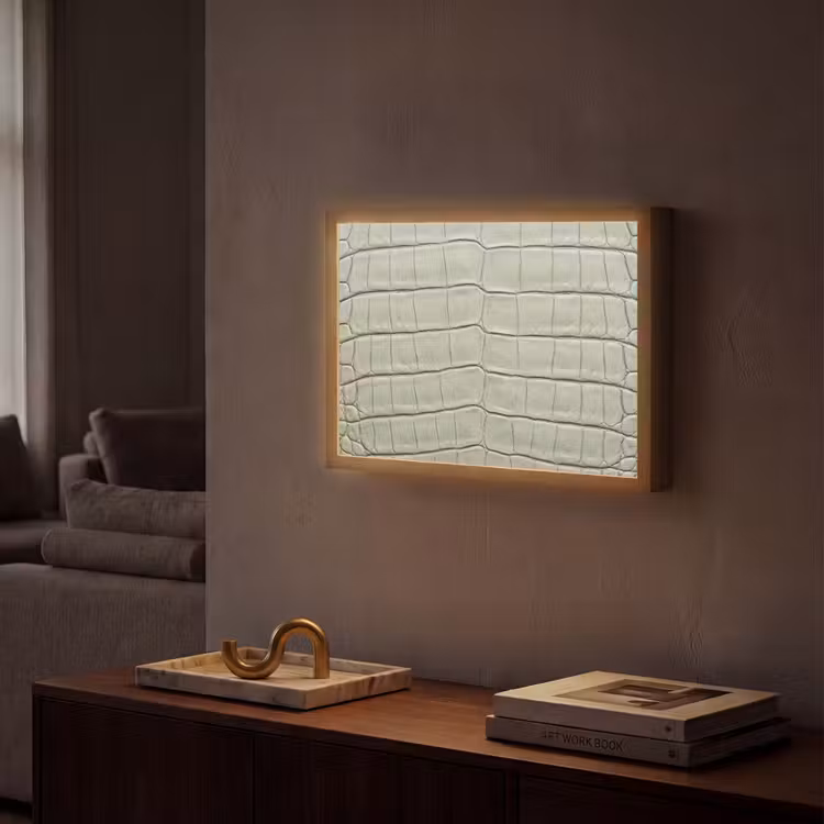 Lightbox - Wandlamp - Krokodillenleer - Schubben - Groen — 2