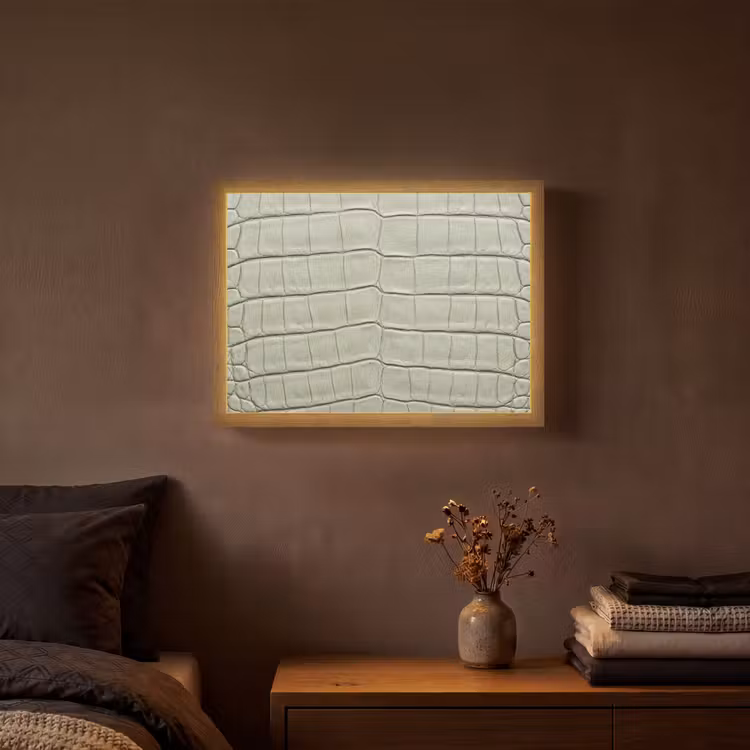 Lightbox - Wandlamp - Krokodillenleer - Schubben - Groen — 3