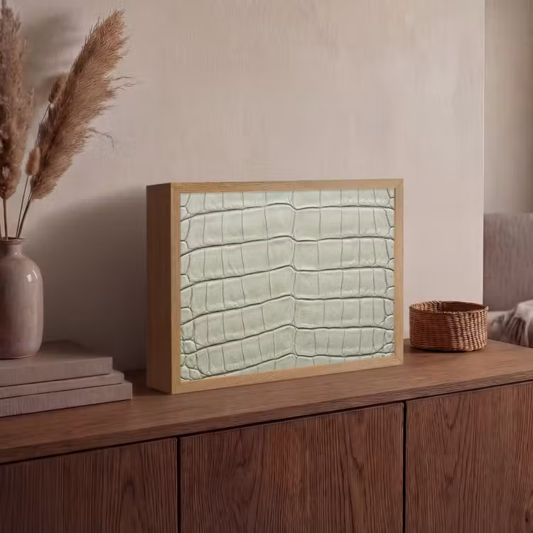 Lightbox - Wandlamp - Krokodillenleer - Schubben - Groen — 4