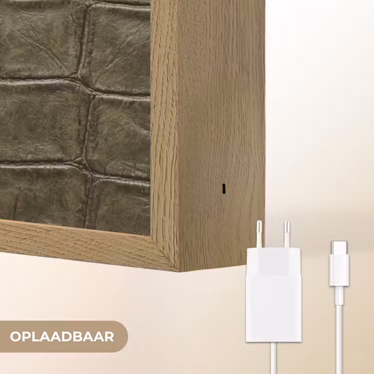 Lightbox - Wandlamp - Krokodillenleer - Structuur - Groen — 7