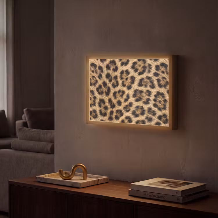 Lightbox - Wandlamp - Luipaard - Vacht - Klassiek - Bruin — 2