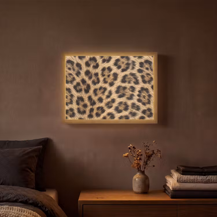 Lightbox - Wandlamp - Luipaard - Vacht - Klassiek - Bruin — 3