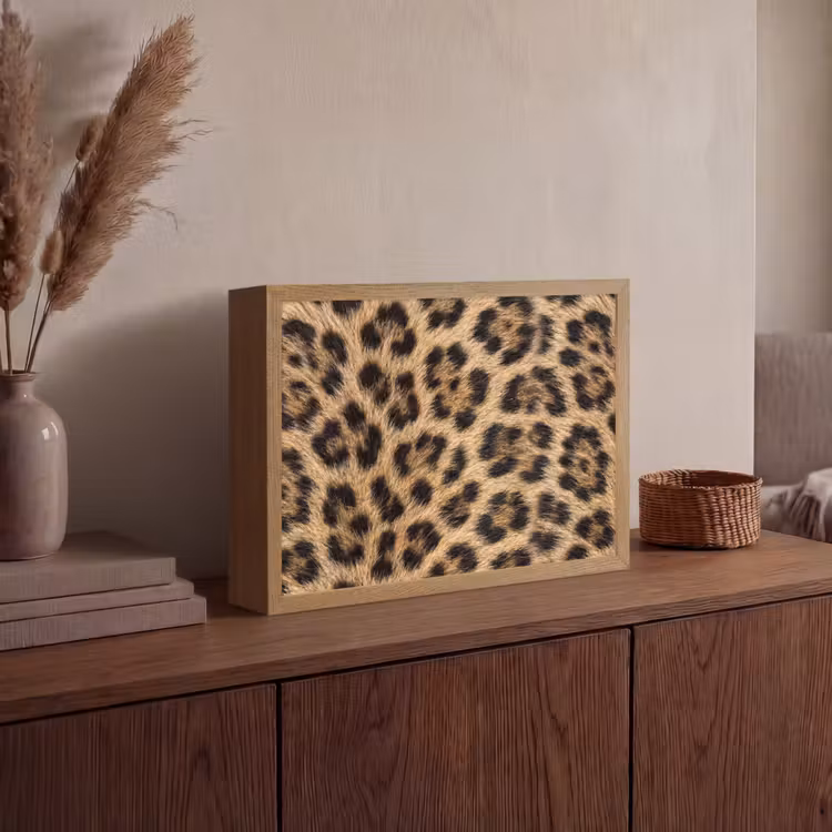Lightbox - Wandlamp - Luipaard - Vacht - Klassiek - Bruin — 4
