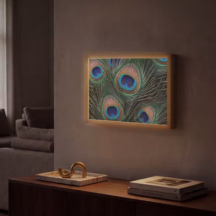 Lightbox - Wandlamp - Pauwenveren - Klassiek - Groen — 2
