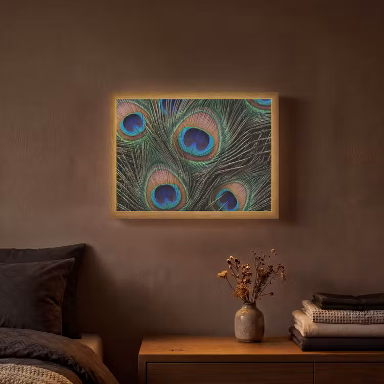Lightbox - Wandlamp - Pauwenveren - Klassiek - Groen — 3