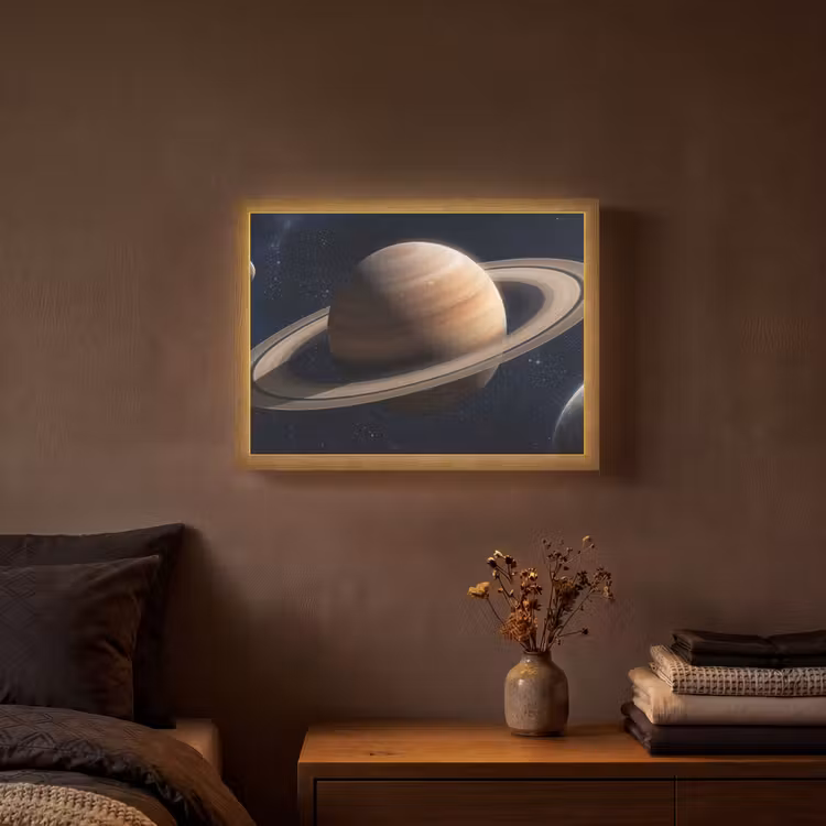 Lightbox - Wandlamp - Planeten - Saturnus - Ruimte — 3