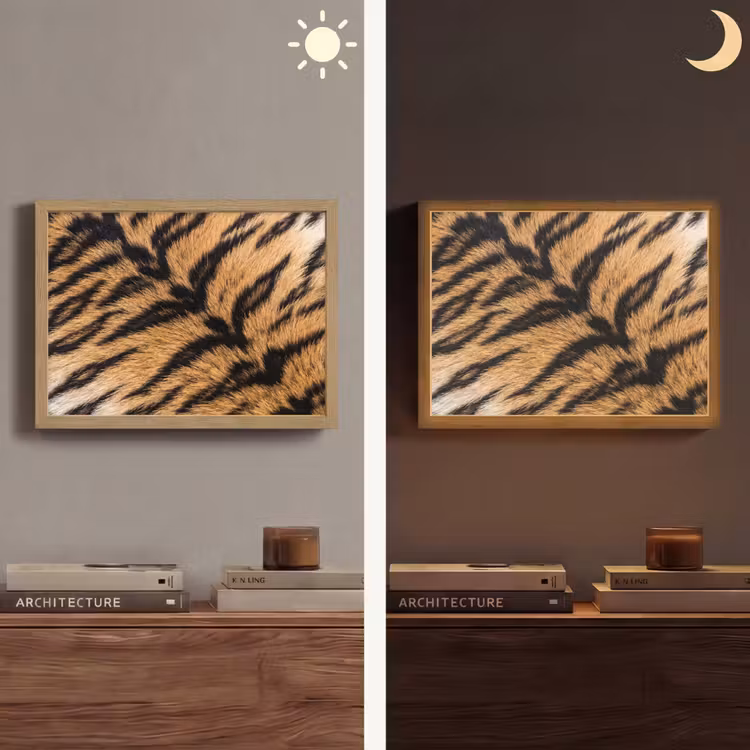 Lightbox - Wandlamp - Realistisch - Tijgervacht - Zwart — 6