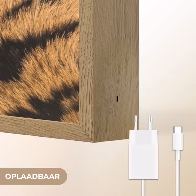 Lightbox - Wandlamp - Realistisch - Tijgervacht - Zwart — 7