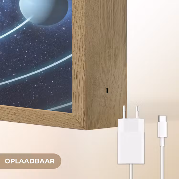 Lightbox - Wandlamp - Ruimte - Zonnestelsel - Blauw — 7