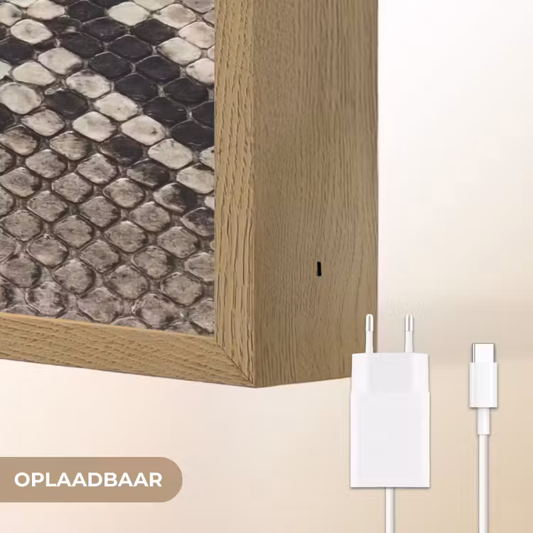 Lightbox - Wandlamp - Slangenleer - Patroon - Beige — 7