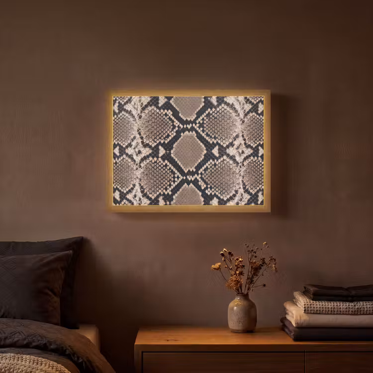 Lightbox - Wandlamp - Slangenprint - Python - Bruin — 3