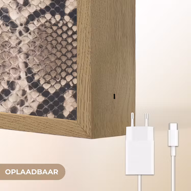 Lightbox - Wandlamp - Slangenprint - Python - Bruin — 7