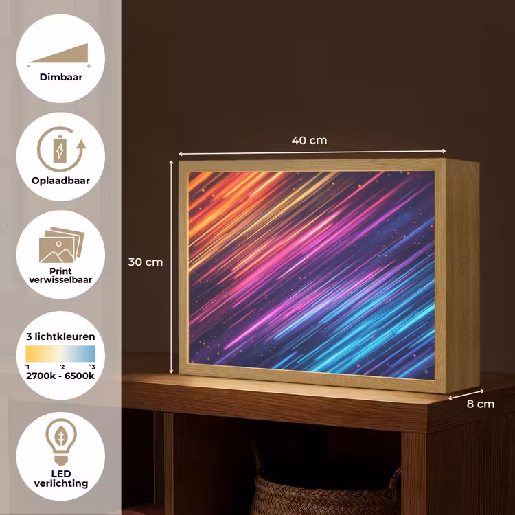 Lightbox - Wandlamp - Snelheid - Kosmos - Kleurrijk — 10