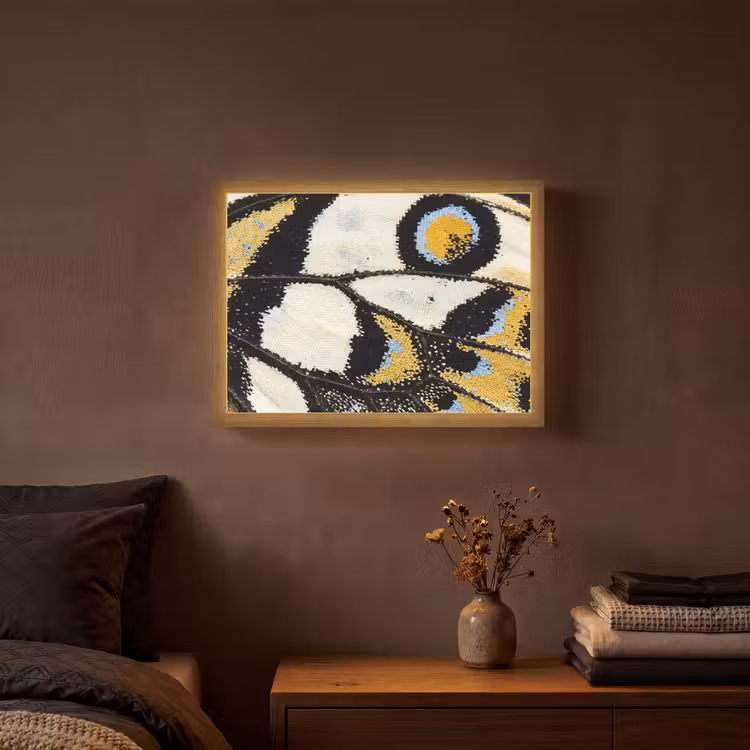 Lightbox - Wandlamp - Vlinder - Vleugel - Geel — 3