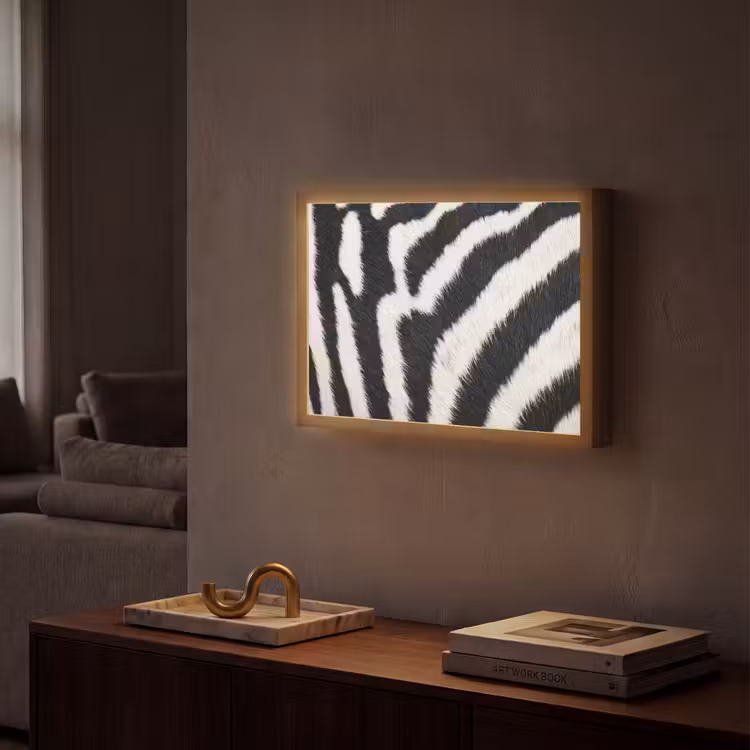 Lightbox - Wandlamp - Zebra - Vacht - Klassiek - Zwart - Wit — 2