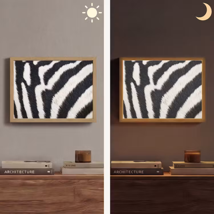 Lightbox - Wandlamp - Zebra - Vacht - Klassiek - Zwart - Wit — 6