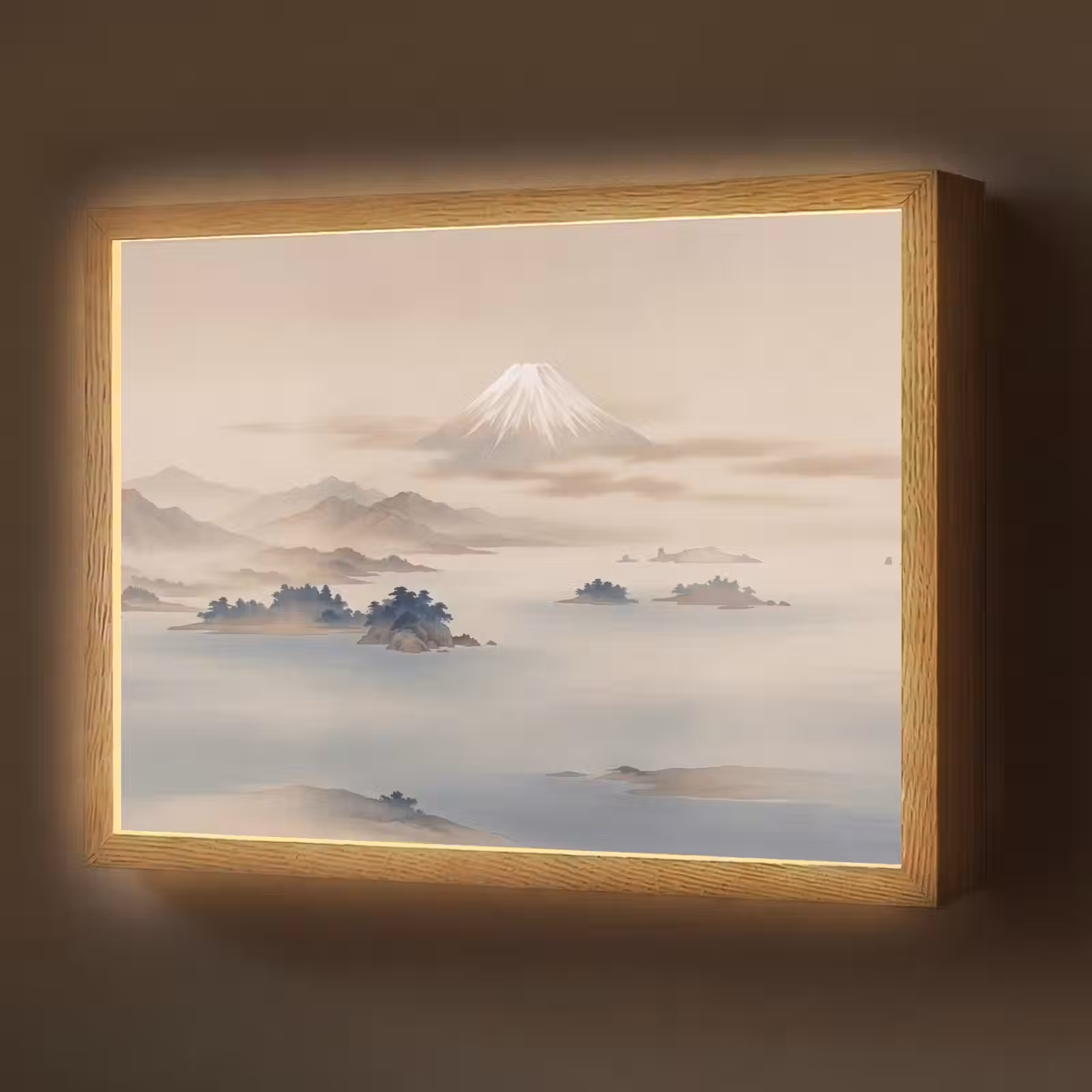 Lightbox - Wandlamp - Japans - Landschap - Beige — 1