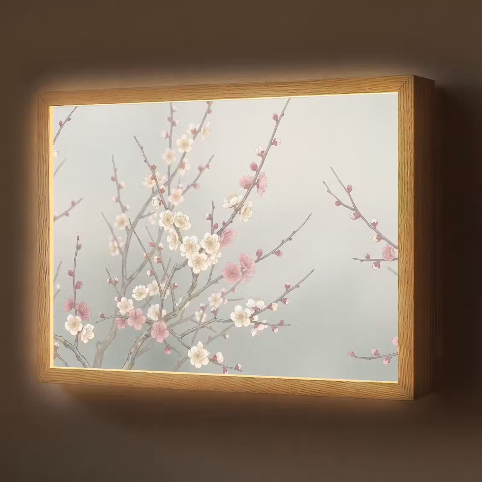 Lightbox - Wandlamp - Kersen - Bloesem - Groen — 1