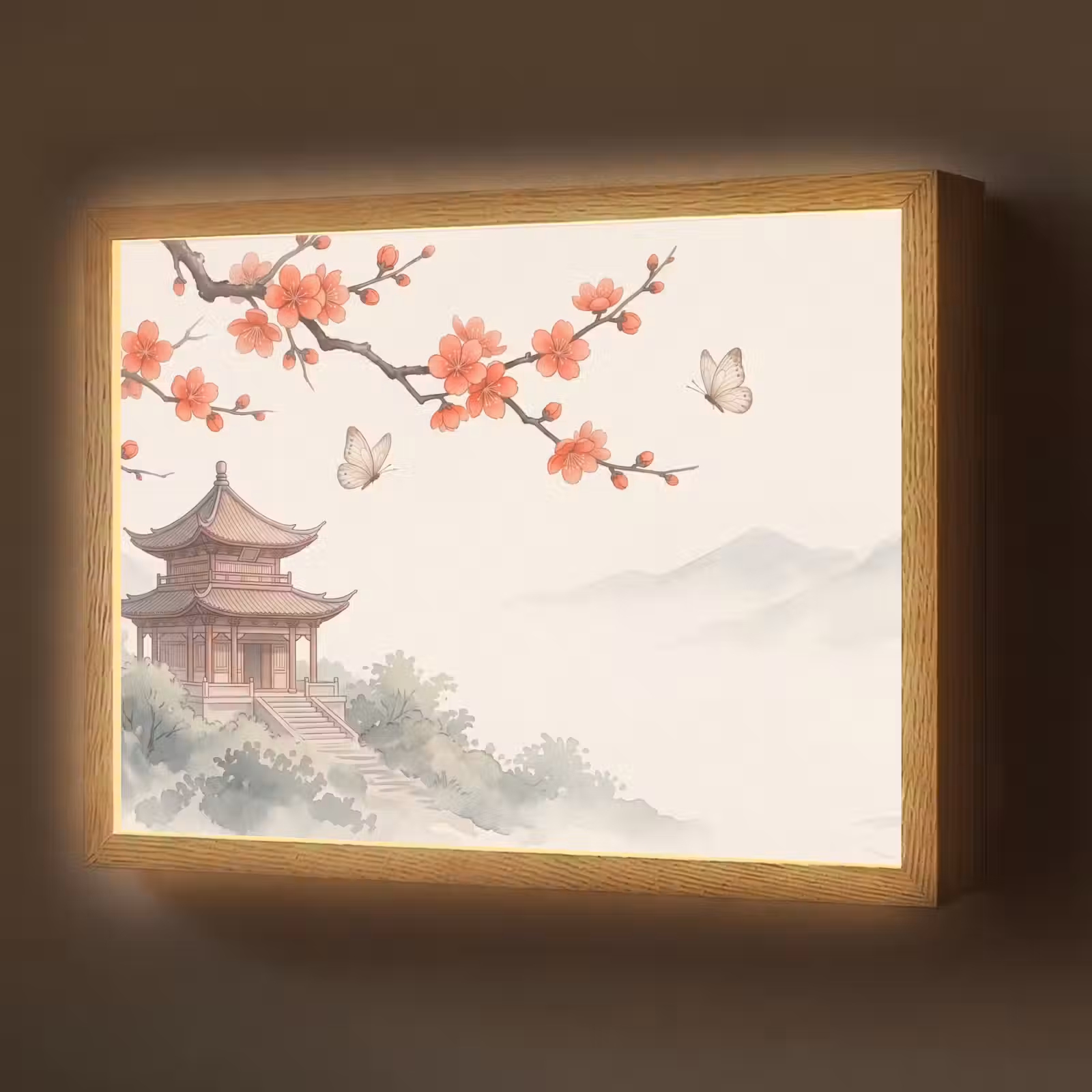 Lightbox - Wandlamp - Kraanvogel - Azië - Klassiek — 1