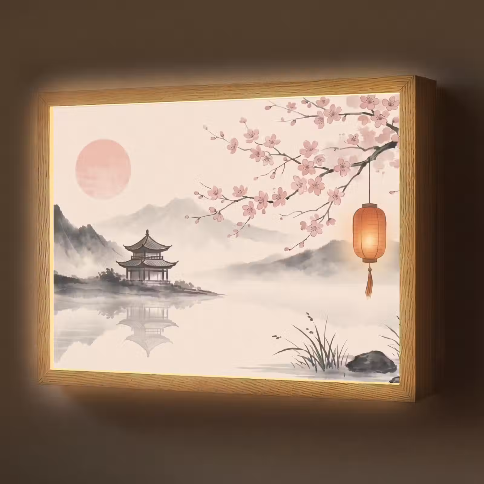 Lightbox - Wandlamp - Zon - Japans - Traditioneel — 1