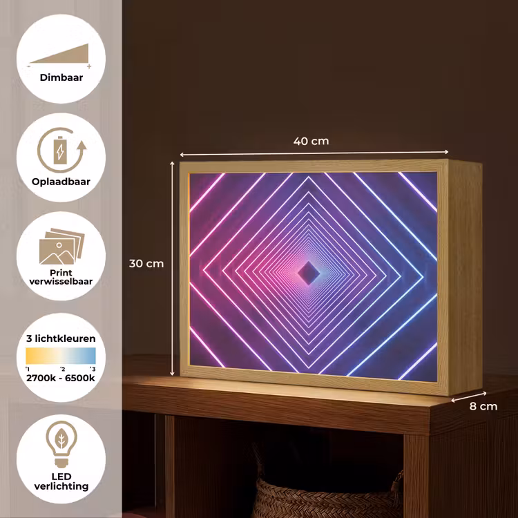 Lightbox - Wandlamp - Driedimensionaal - Tunnel - Ruimte — 10