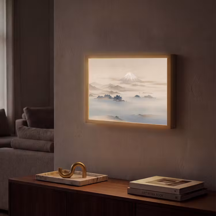 Lightbox - Wandlamp - Japans - Landschap - Beige — 2