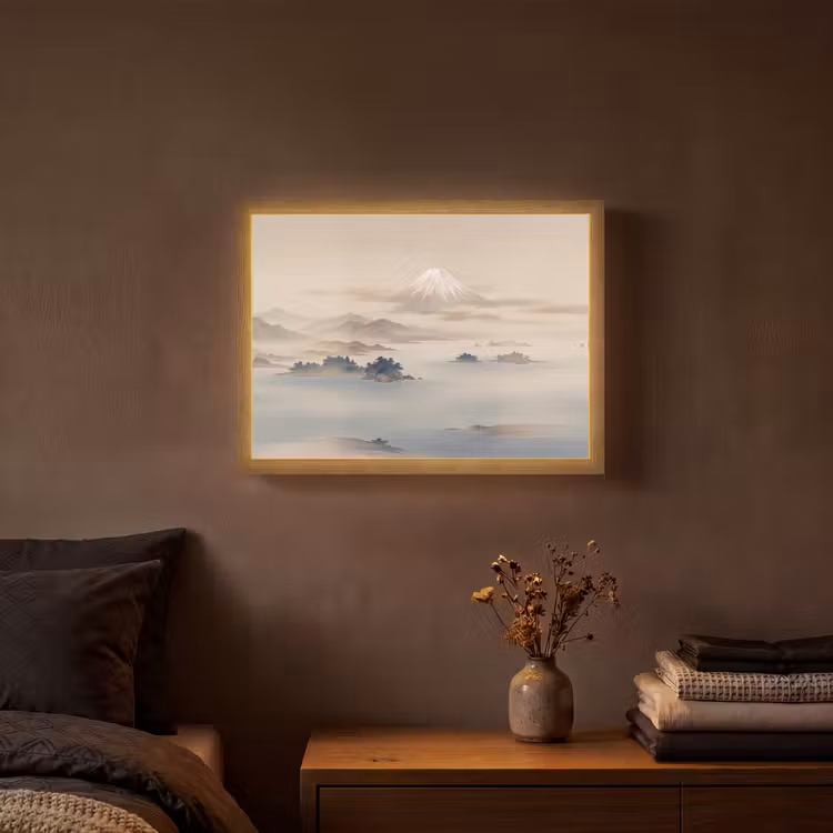 Lightbox - Wandlamp - Japans - Landschap - Beige — 3