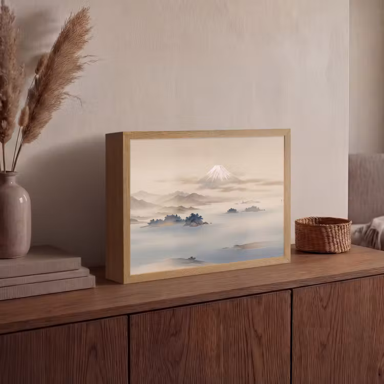 Lightbox - Wandlamp - Japans - Landschap - Beige — 4