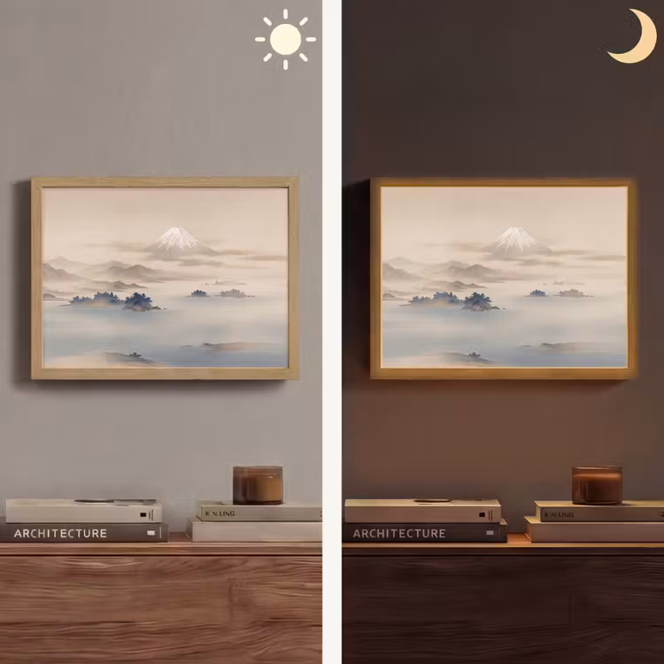 Lightbox - Wandlamp - Japans - Landschap - Beige — 6