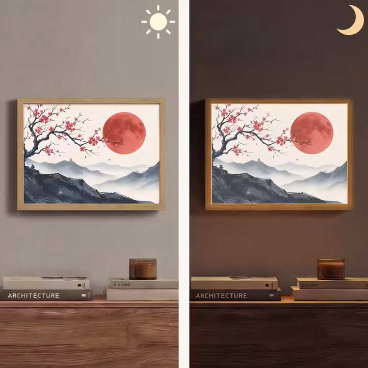Lightbox - Wandlamp - Kersenbloesem - Oosters - Rood — 6