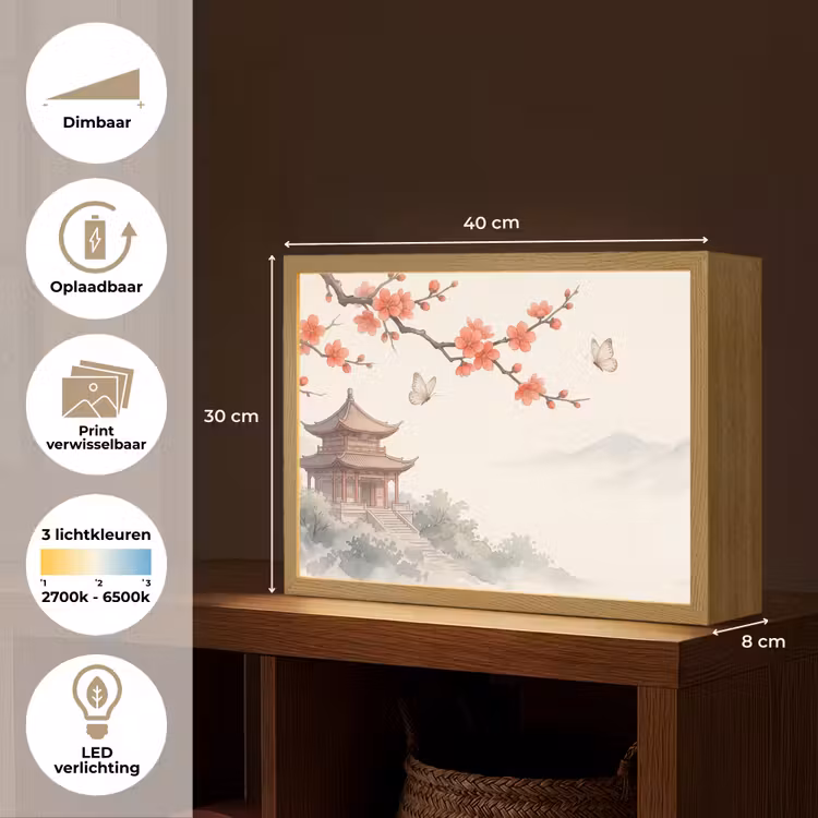 Lightbox - Wandlamp - Kraanvogel - Azië - Klassiek — 10