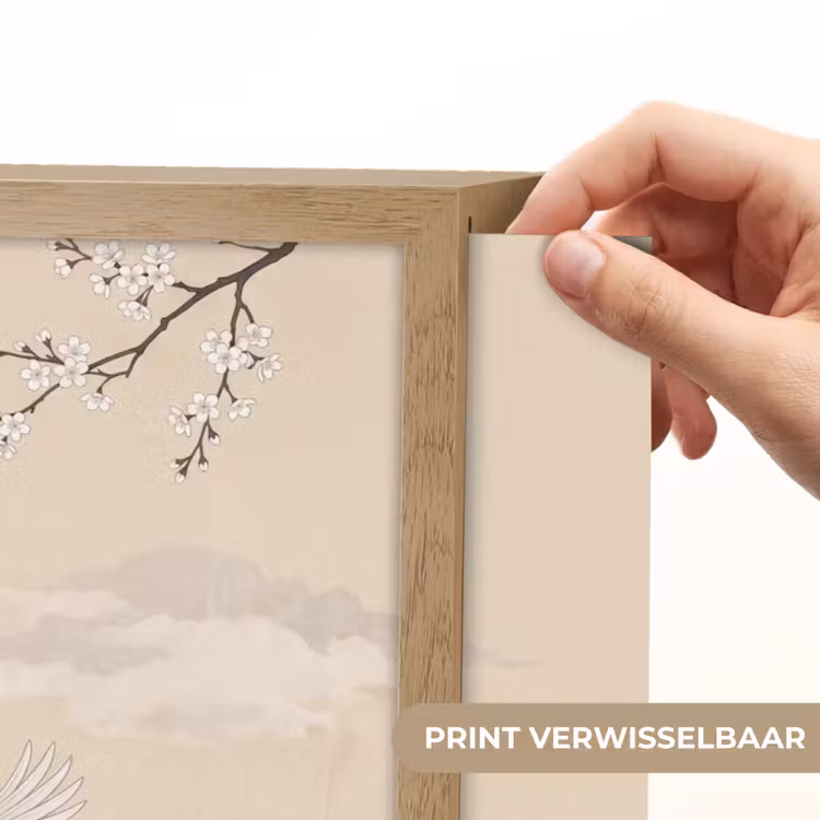 Lightbox - Wandlamp - Kraanvogels - Bloesem - Beige — 5