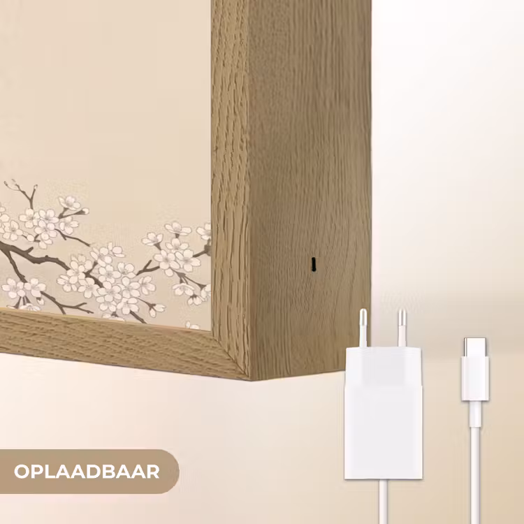Lightbox - Wandlamp - Kraanvogels - Bloesem - Beige — 7