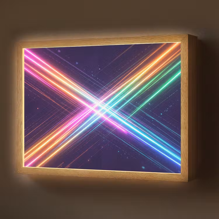 Lightbox - Wandlamp - Kruisen - Lasterstralen - Neon — 1