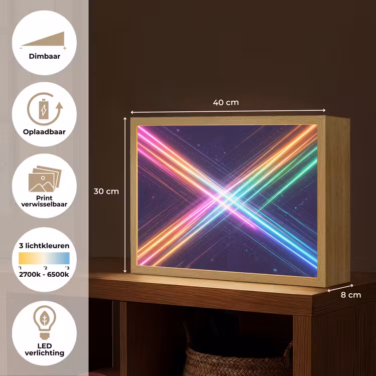 Lightbox - Wandlamp - Kruisen - Lasterstralen - Neon — 10