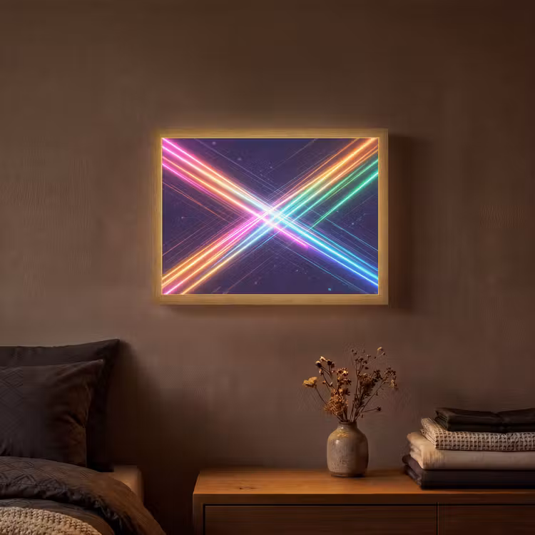 Lightbox - Wandlamp - Kruisen - Lasterstralen - Neon — 3