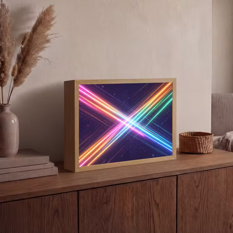 Lightbox - Wandlamp - Kruisen - Lasterstralen - Neon — 4
