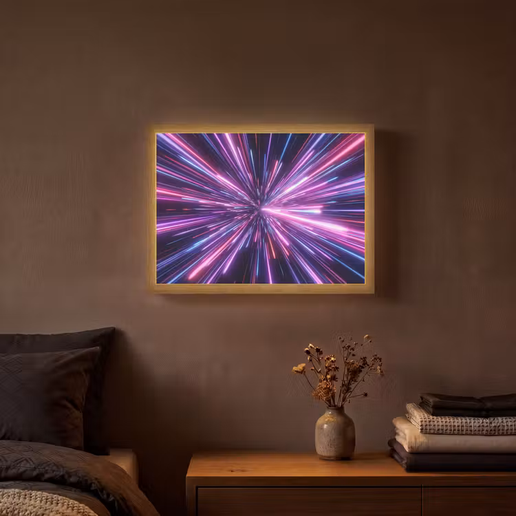 Lightbox - Wandlamp - Lichtsnelheid - Ruimte - Roze - Paars — 3