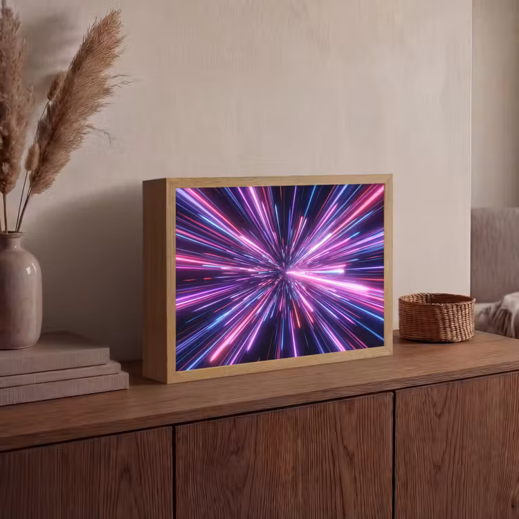 Lightbox - Wandlamp - Lichtsnelheid - Ruimte - Roze - Paars — 4