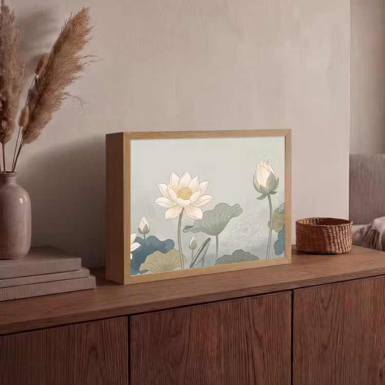 Lightbox - Wandlamp - Lotus - Bloemen - Groen — 4